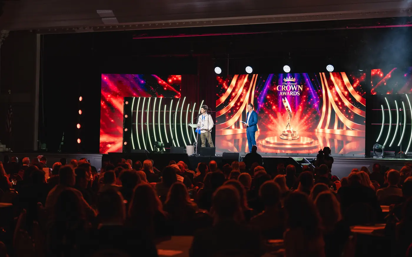 LED stage and lighting for a general session at Gaylord Opryland